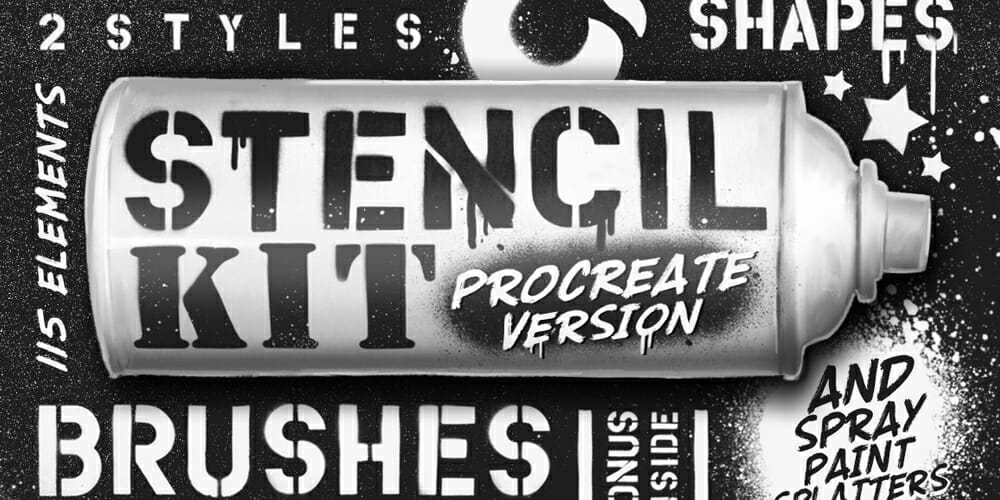 Best Free Procreate Brushes 93 Stencil Kit Procreate Brushes