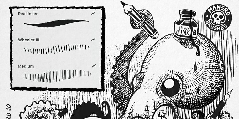 Best Free Procreate Brushes 177 The Crosshatching Experience Mini Brush Set