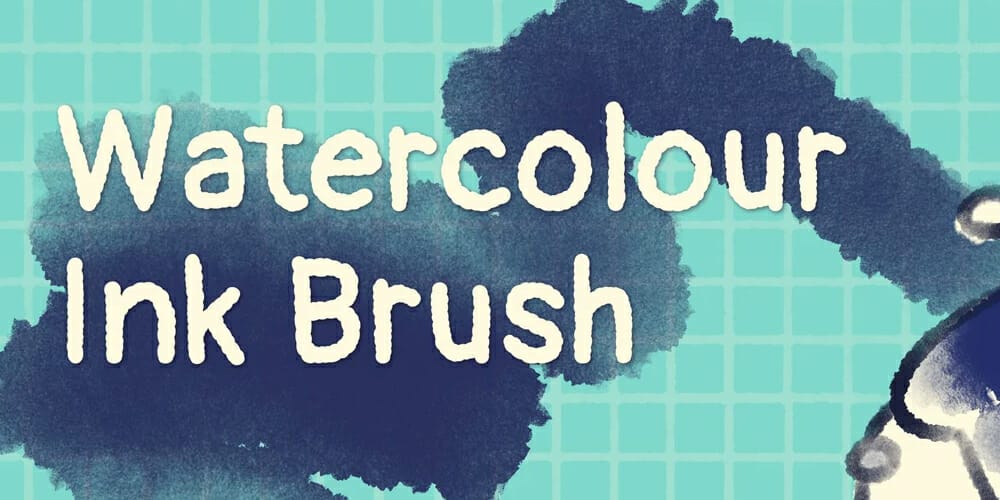 Best Free Procreate Brushes 19 Watercolour Ink Brush