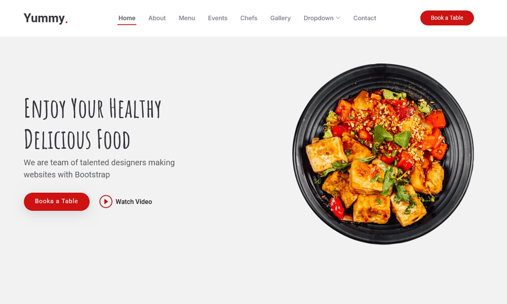 50+ Best Free Restaurant HTML Website Templates of 2025 64 Yummy