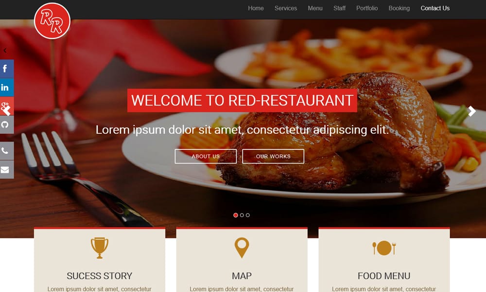 50+ Best Free Restaurant HTML Website Templates of 2025 66 zRedRestaurant