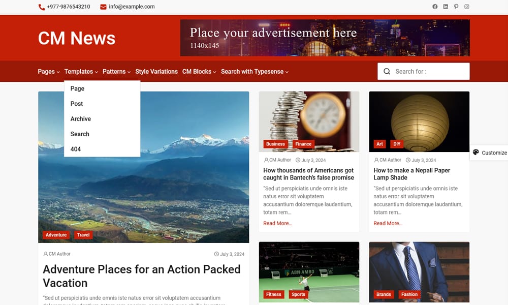 15+ Best Free WordPress Themes for News Sites 34 CM News