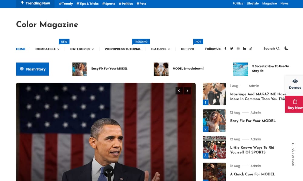 15+ Best Free WordPress Themes for News Sites 19 Color Magazine