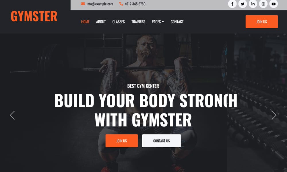 20+ Best Free Fitness HTML Templates 42 GYMSTER