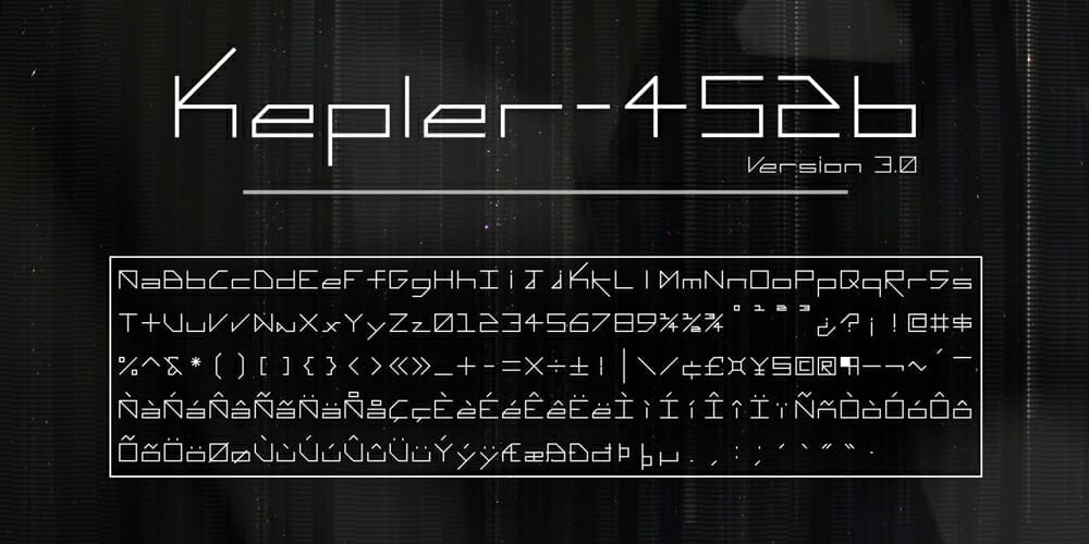 Free Futuristic Fonts You Should Know 38 Kepler-452b