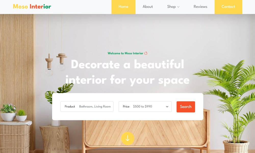 Free eCommerce Bootstrap Templates 83 Moso Interior