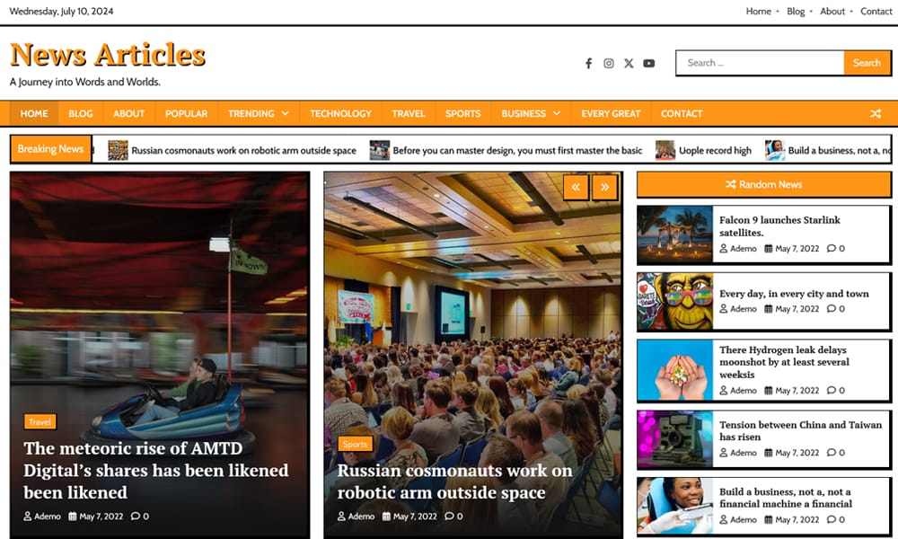 15+ Best Free WordPress Themes for News Sites 16 News Articles