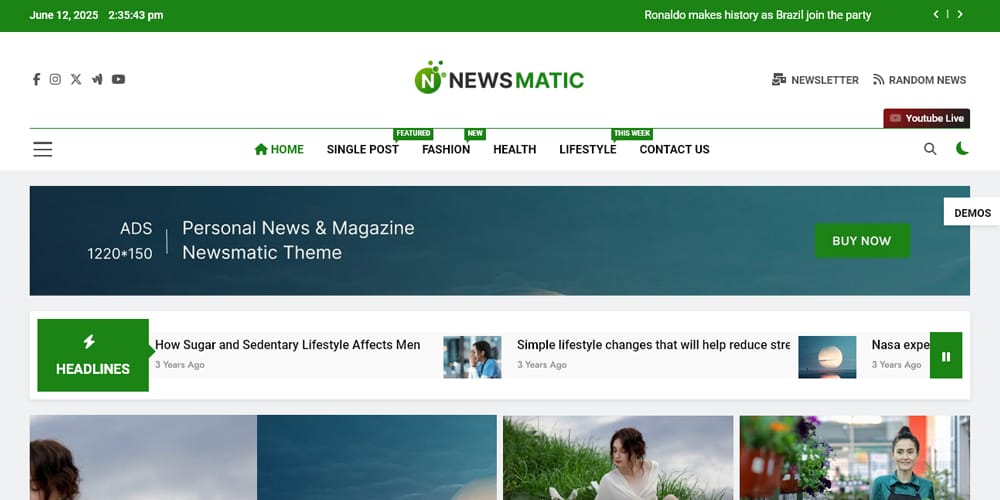 15+ Best Free WordPress Themes for News Sites 30 Newsmatic