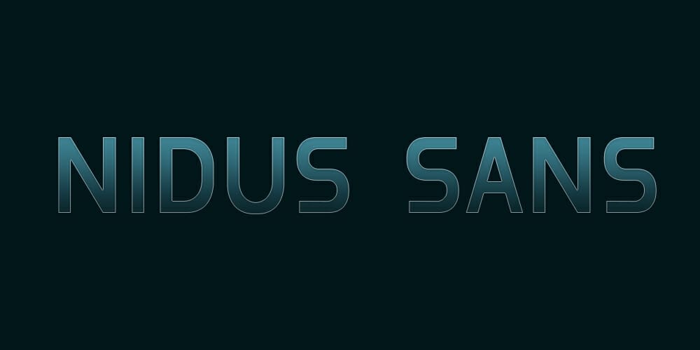 Free Futuristic Fonts You Should Know 8 Nidus Sans