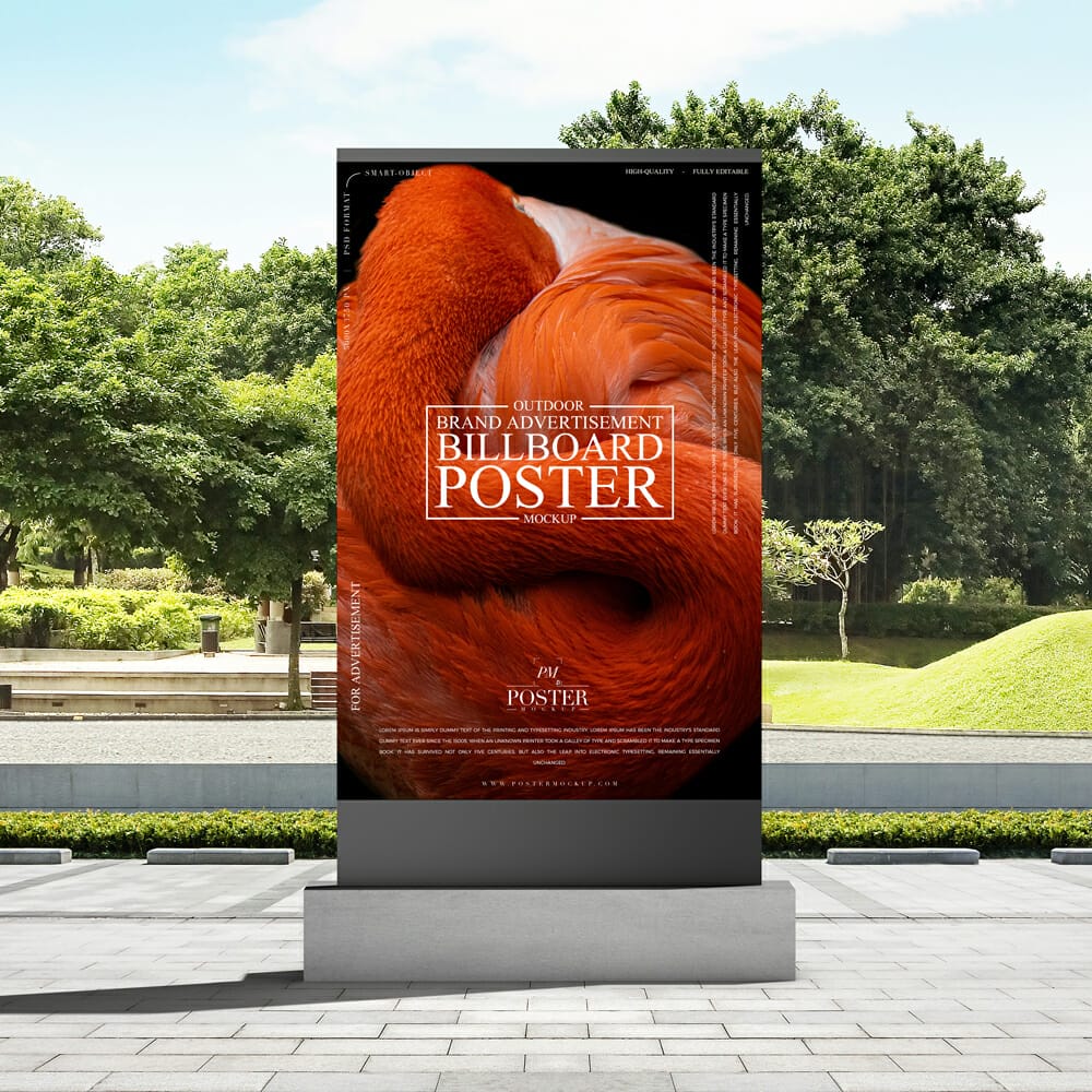 Outdoor Brand Advertisement Billboard Poster Mockup 1 Outdoor Brand Advertisement Billboard Poster Mockup