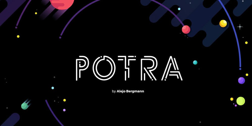 Free Futuristic Fonts You Should Know 33 Potra Display Font
