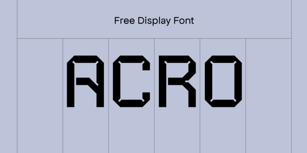 Free Futuristic Fonts You Should Know 105 Acro Mono Display Font