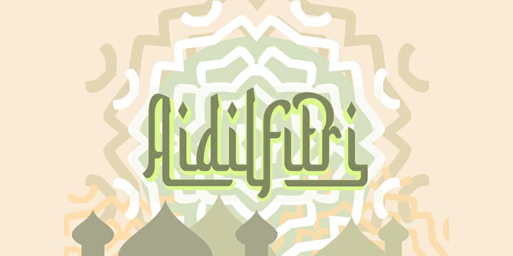 Best Free Arabic Calligraphy Fonts to Download 7 Aidilfitri Font