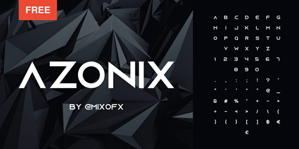 Free Futuristic Fonts You Should Know 48 Azonix