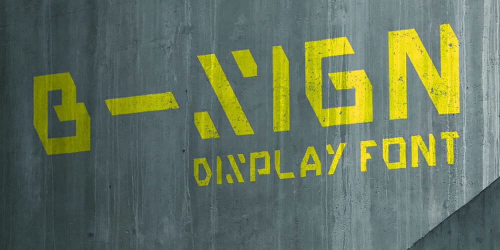 Free Futuristic Fonts You Should Know 99 B-Sign Display Font