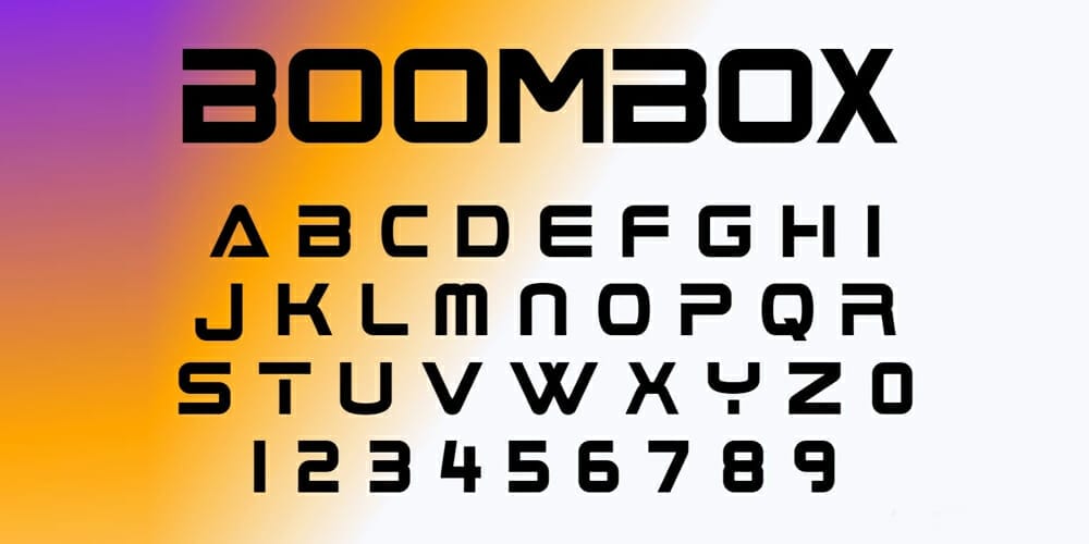 Free Futuristic Fonts You Should Know 73 Boom Box Font