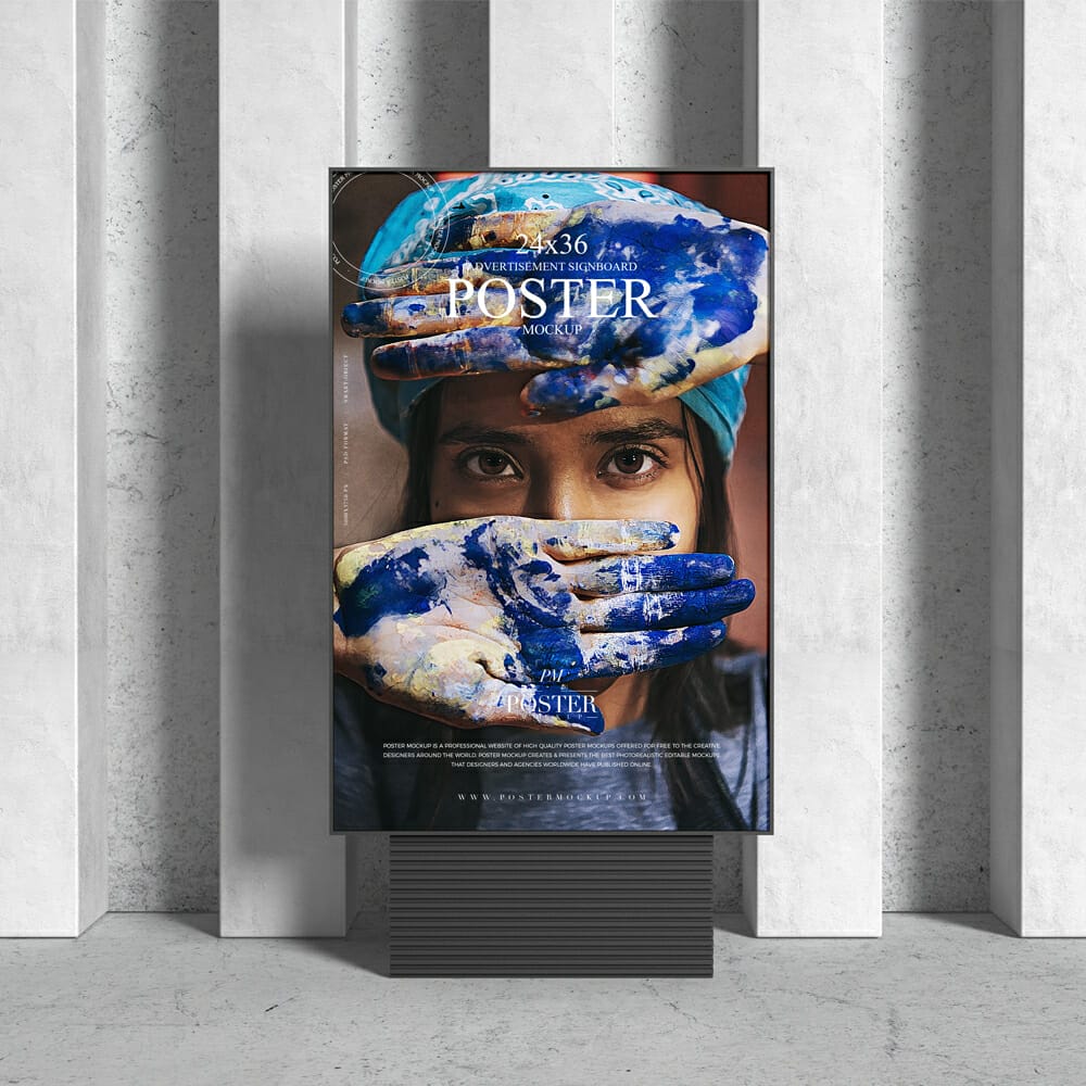 Brand Advertisement Signboard 24×36 Poster Mockup 1 Brand Advertisement Signboard 24×36 Poster Mockup