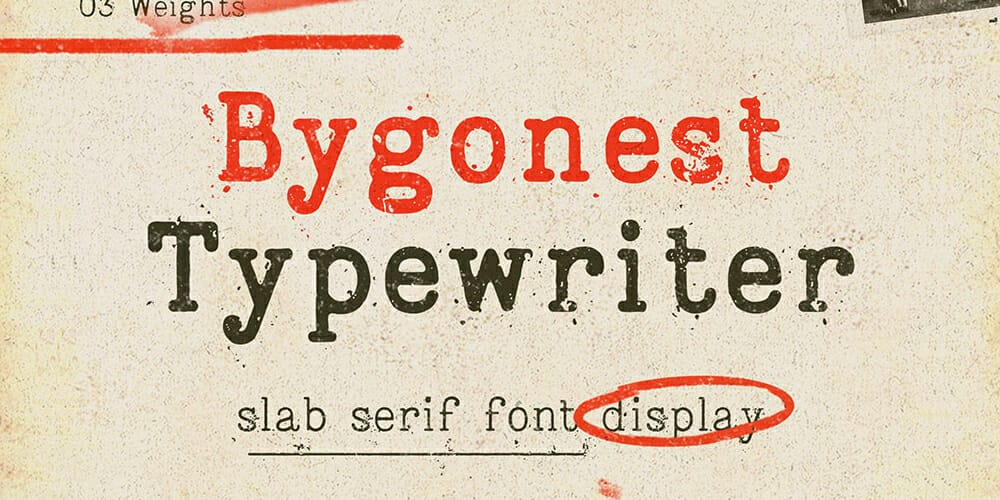 Top Free Fonts For Logo Design 16 Bygonest Typewriter Font