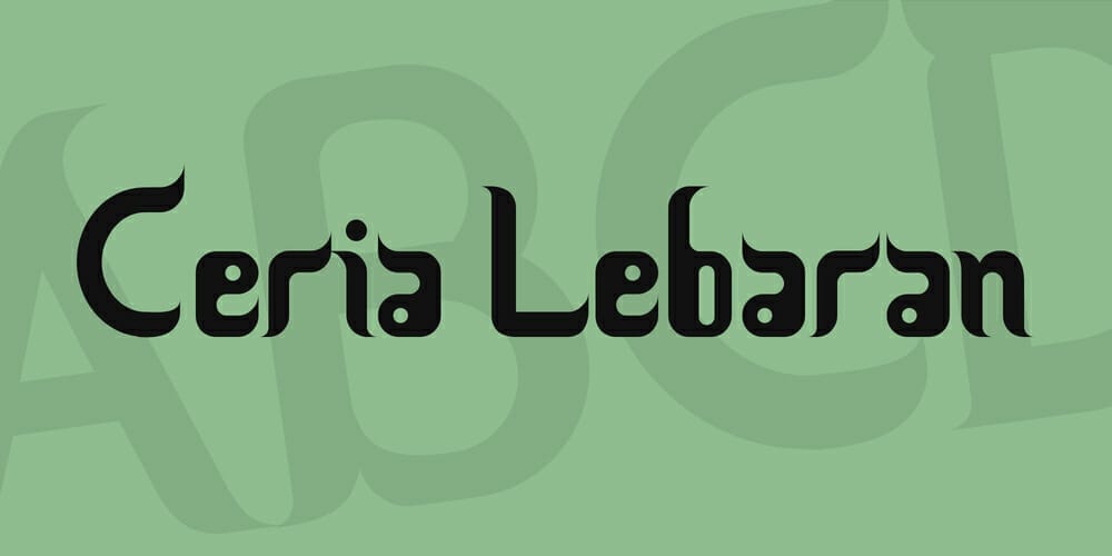 Best Free Arabic Calligraphy Fonts to Download 10 Ceria Lebaran Font