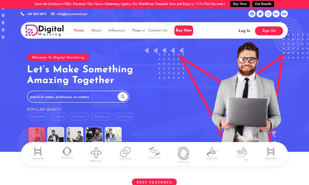 10+ Free Wordpress Themes For Digital Marketing Agency 27 Classic Marketing Agency