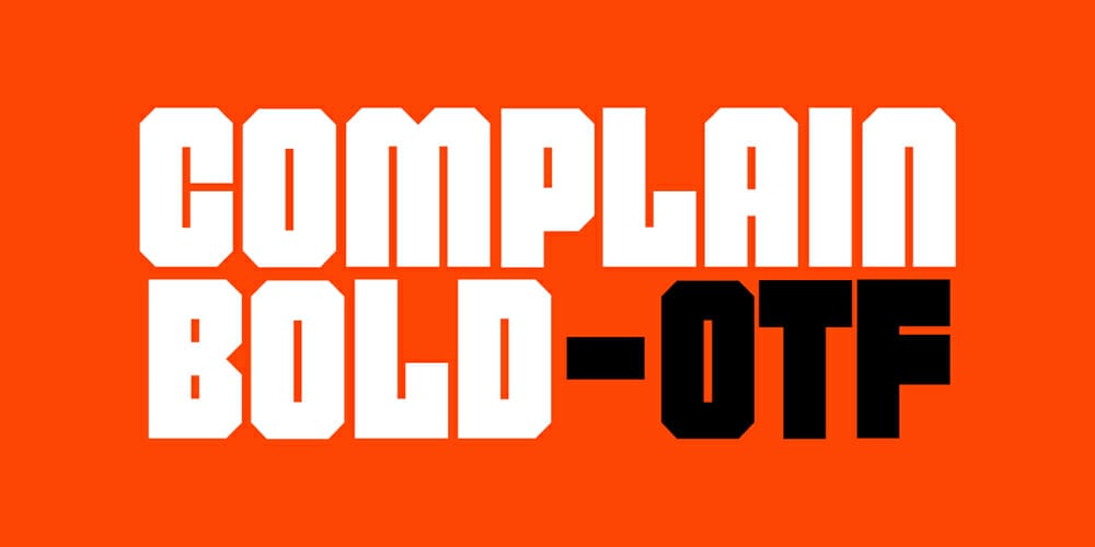 Top Free Fonts For Logo Design 22 Complain Font