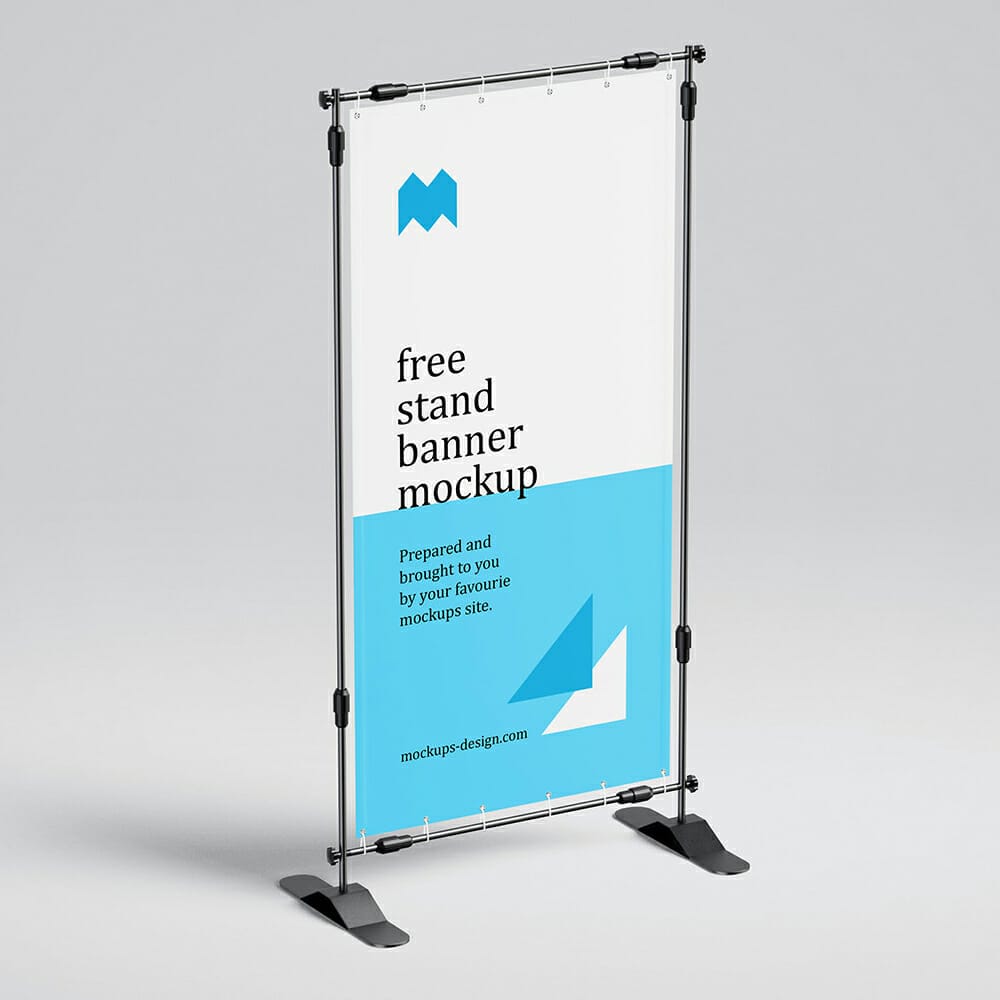 Free Banner Stand Mockup 1 Free Banner Stand Mockup