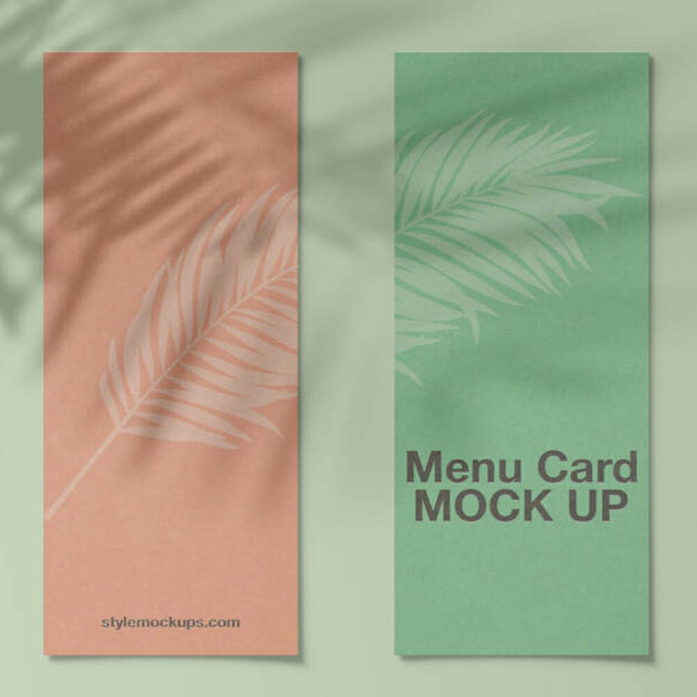 Free Menu Card Mockup 1 Free Menu Card Mockup