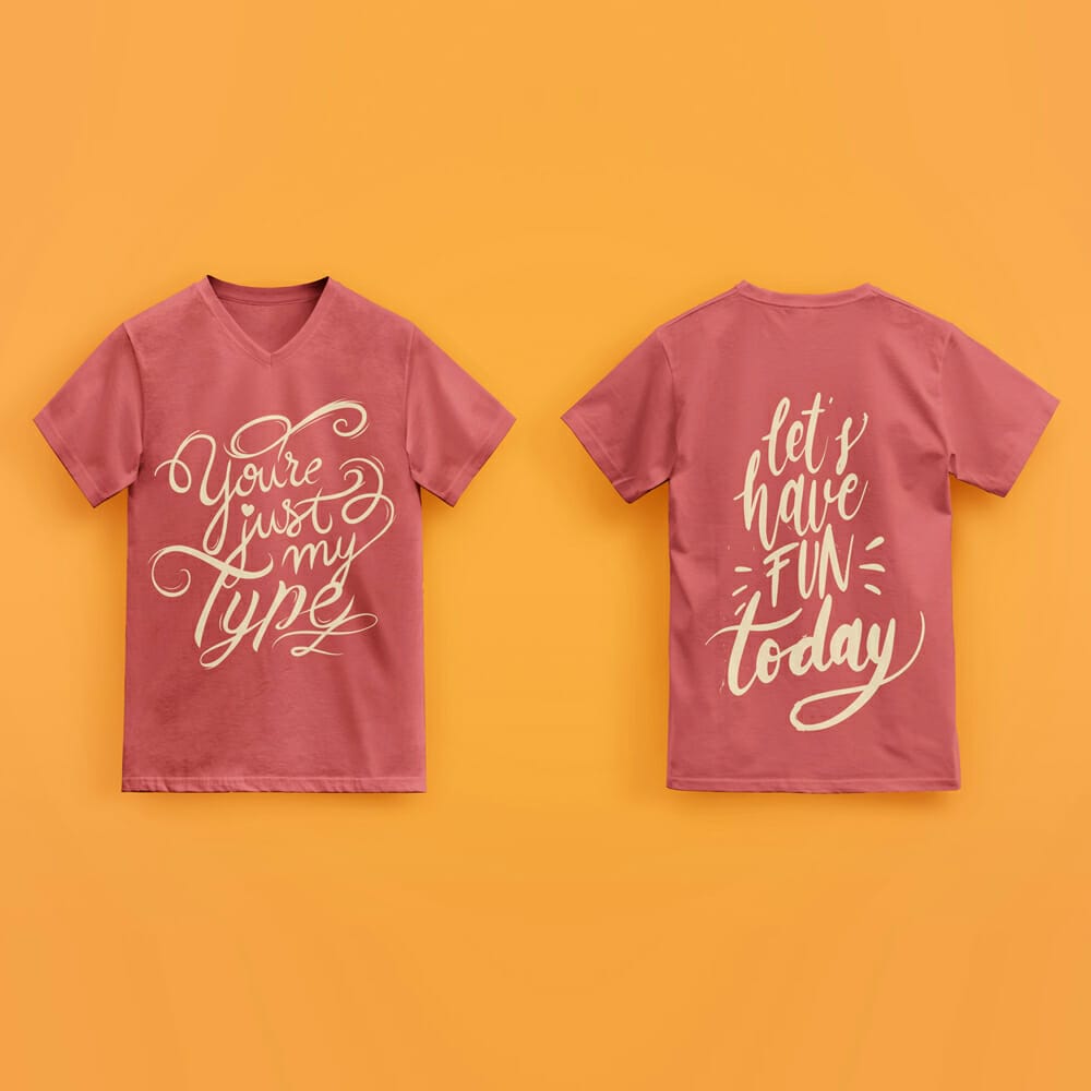 Free V-Neck T-Shirt Mockup 1 Free V-Neck T-Shirt Mockup