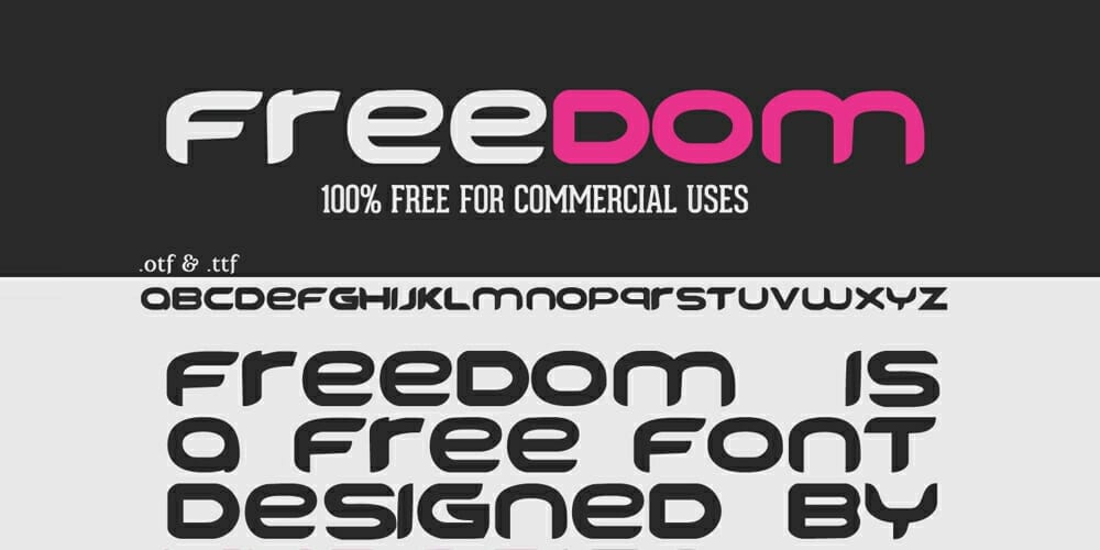 Free Futuristic Fonts You Should Know 96 Freedom Font