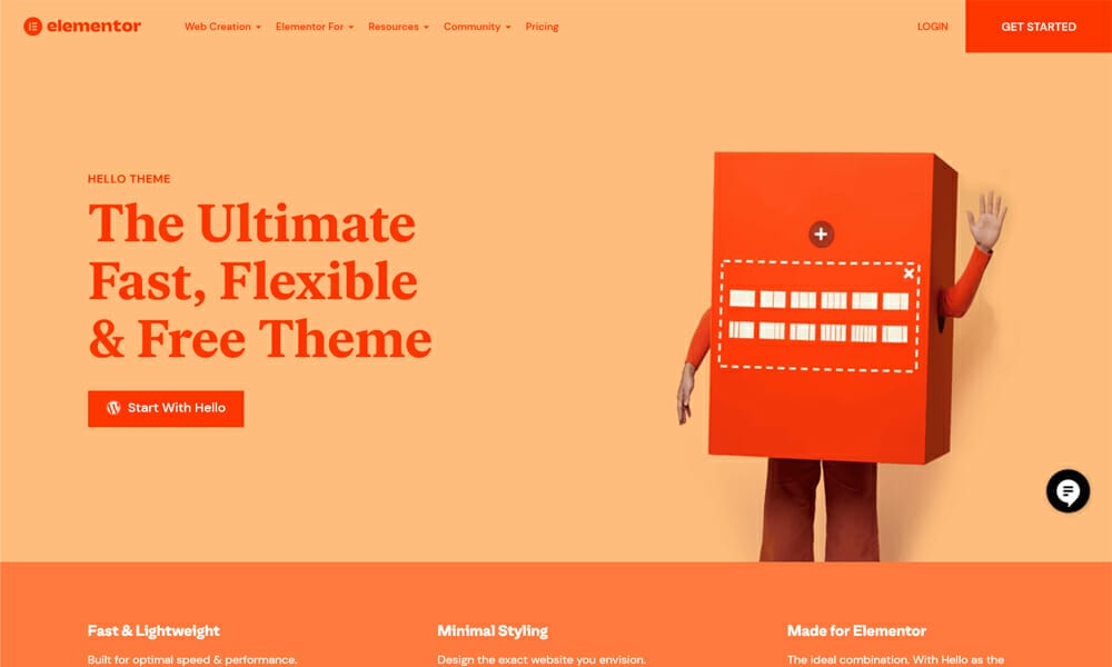 15+ Best Free Fastest Loading WordPress Themes 2024 1 Hello Elementor