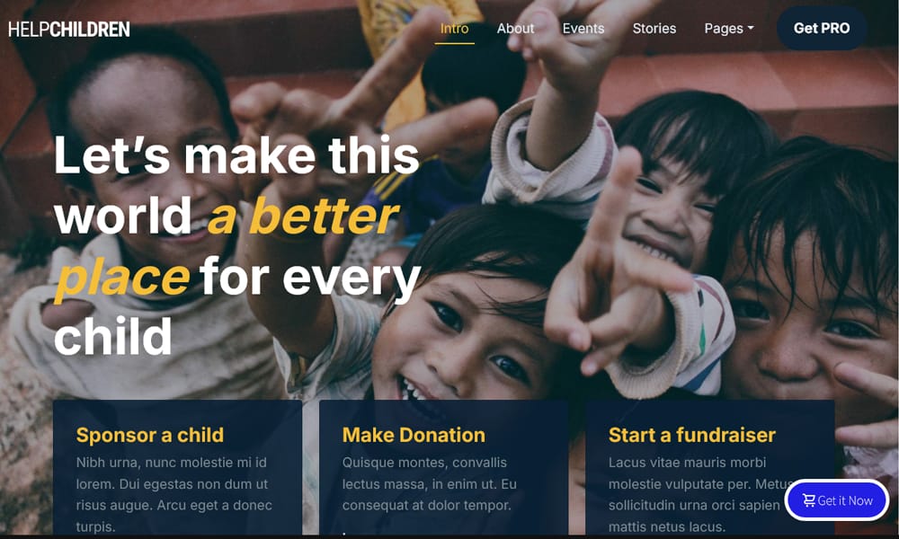 12+ Best Free NGO Website Templates 2025 17 Help Children