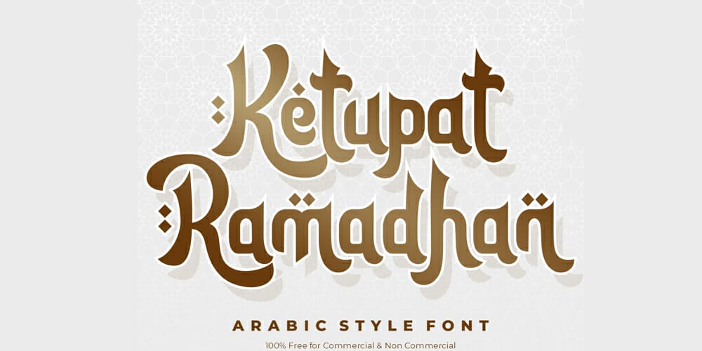 Best Free Arabic Calligraphy Fonts to Download 20 Ketupat Ramadhan