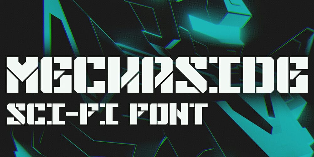 Free Futuristic Fonts You Should Know 100 Mechaside Sci-Fi Font