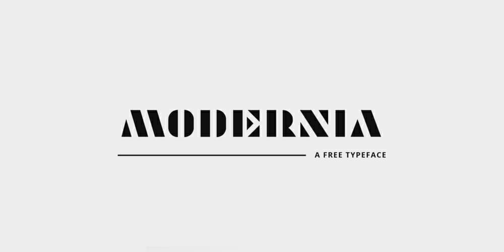 Eye-Catching Futurism Headline Fonts for Free Download 28 Modernia