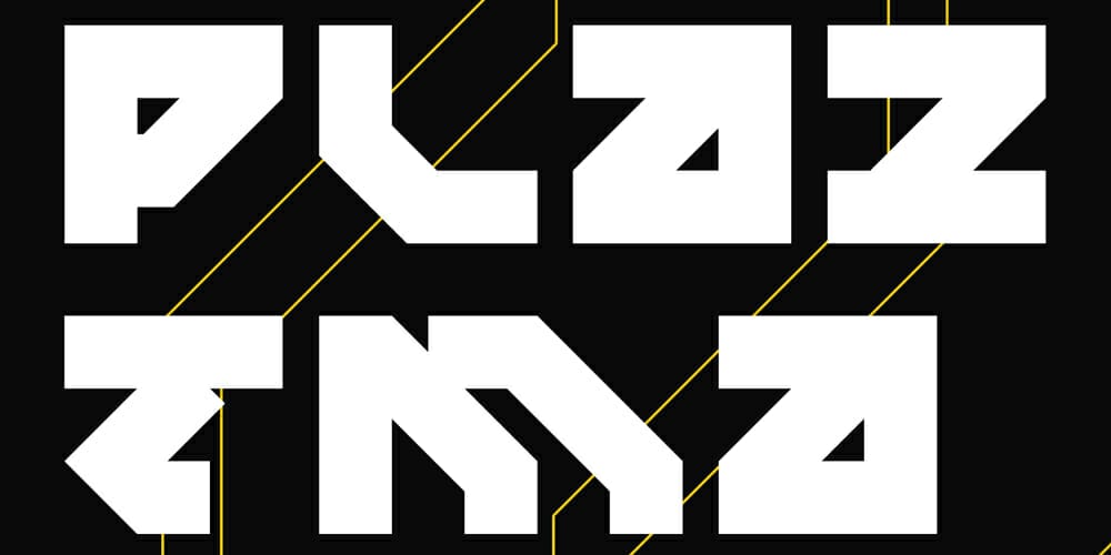 Free Futuristic Fonts You Should Know 43 Plaztma Typeface