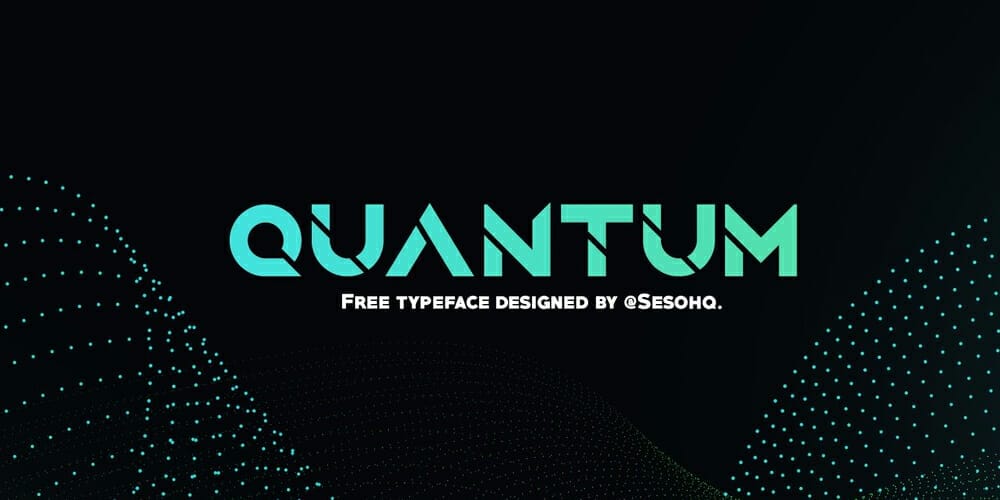 Eye-Catching Futurism Headline Fonts for Free Download 21 Quantum Typeface