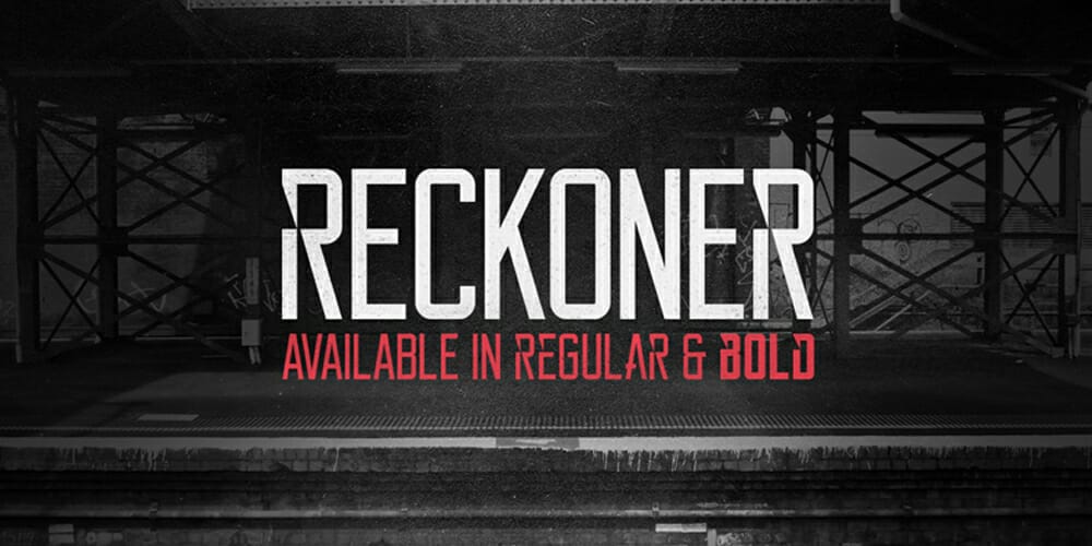 Free Futuristic Fonts You Should Know 83 Reckoner Typeface