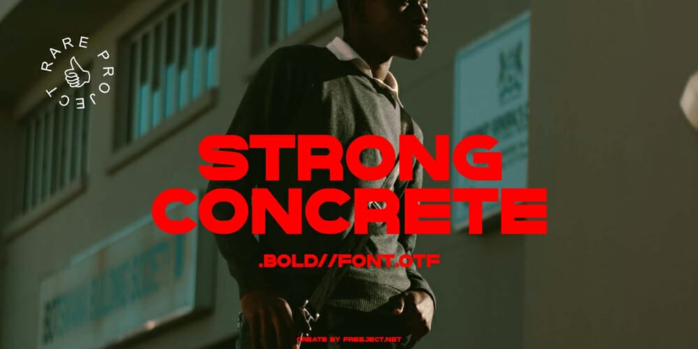 Free Futuristic Fonts You Should Know 41 Strong Concrete Font