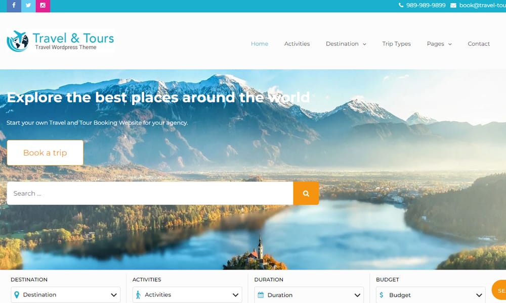 15+ Best Free Travel Blog WordPress Themes 2025 36 Travel Tour