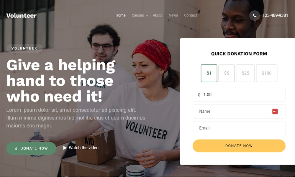 12+ Best Free NGO Website Templates 2025 19 Volunteer