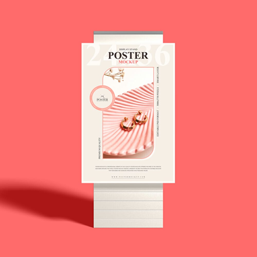 Advertising Display Stand 24×36 Poster Mockup 1 Advertising Display Stand 24×36 Poster Mockup