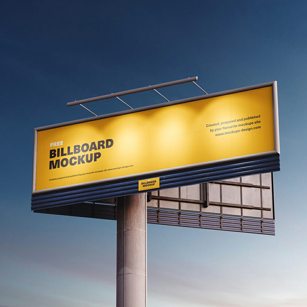 Free Billboard Mockup PSD 1 Free Billboard Mockup PSD