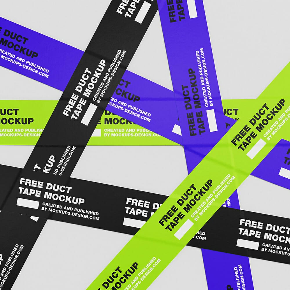 Free Duct Tape Strips Mockup 1 Free Duct Tape Strips Mockup