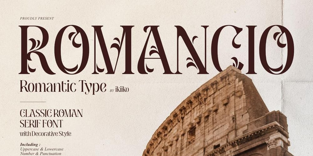 Top Free Fonts For Logo Design 98 Romancio Font