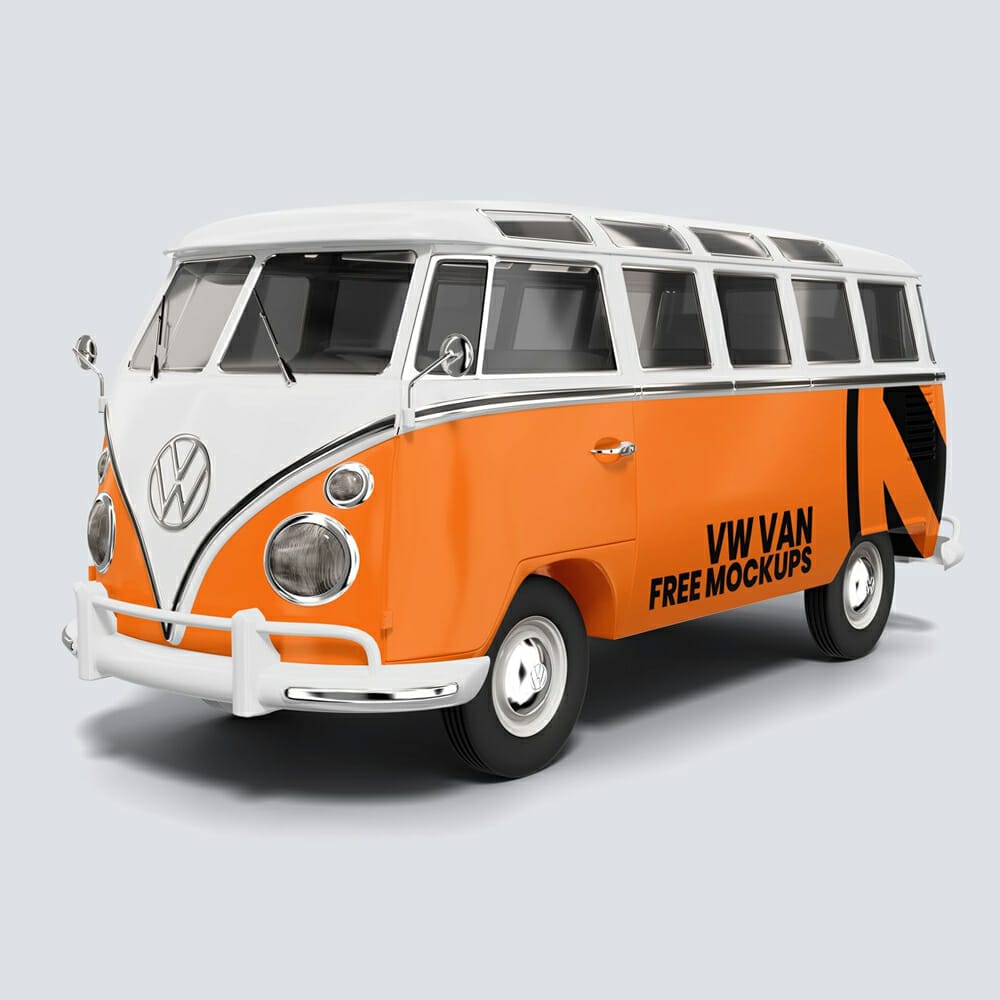 VW Van Free Mockups 1 VW Van Free Mockups
