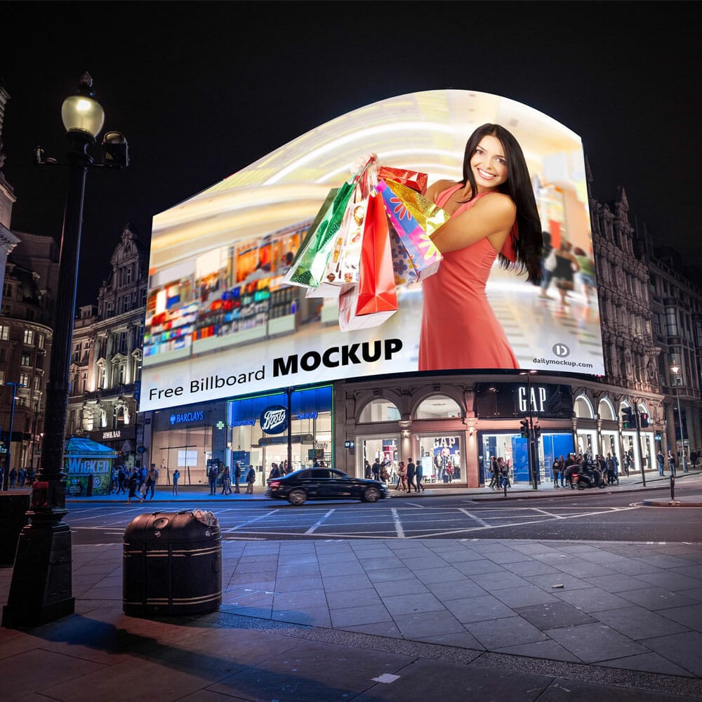 Advertising Billboard Mockup Template 1 Advertising Billboard Mockup Template