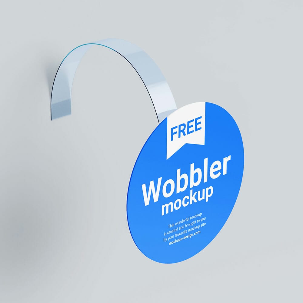 Free Round Wobbler Mockup 1 Free Round Wobbler Mockup