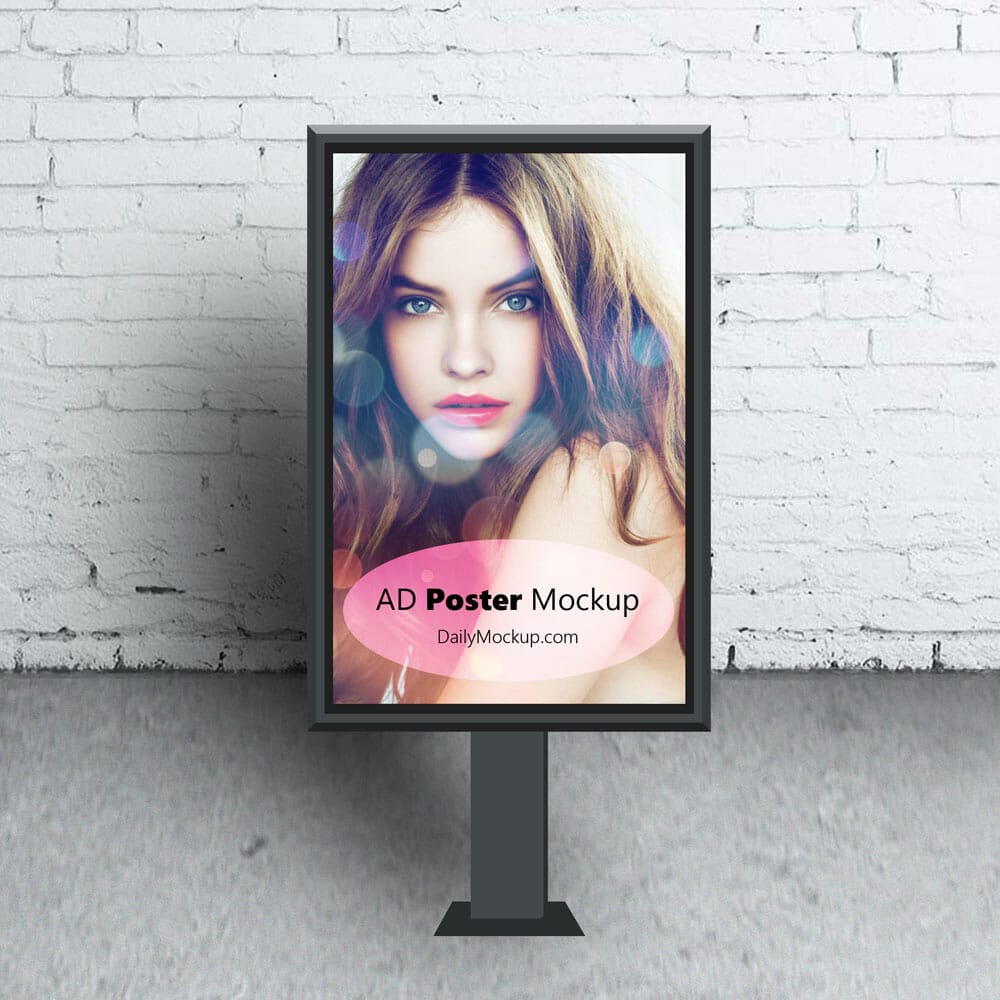 AD Poster Mockup Free PSD 1 AD Poster Mockup Free PSD