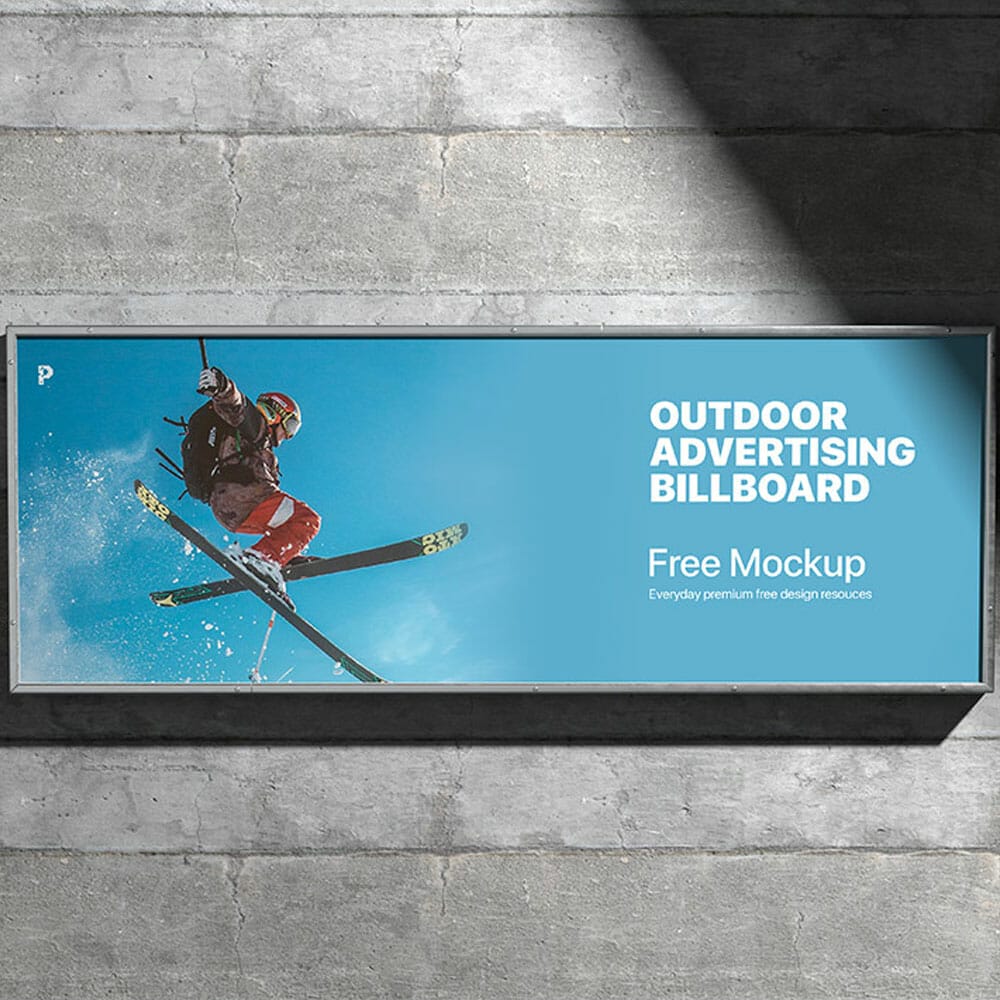Free Outdoor Advertising Billboard PSD Mockup 1 Free Outdoor Advertising Billboard PSD Mockup