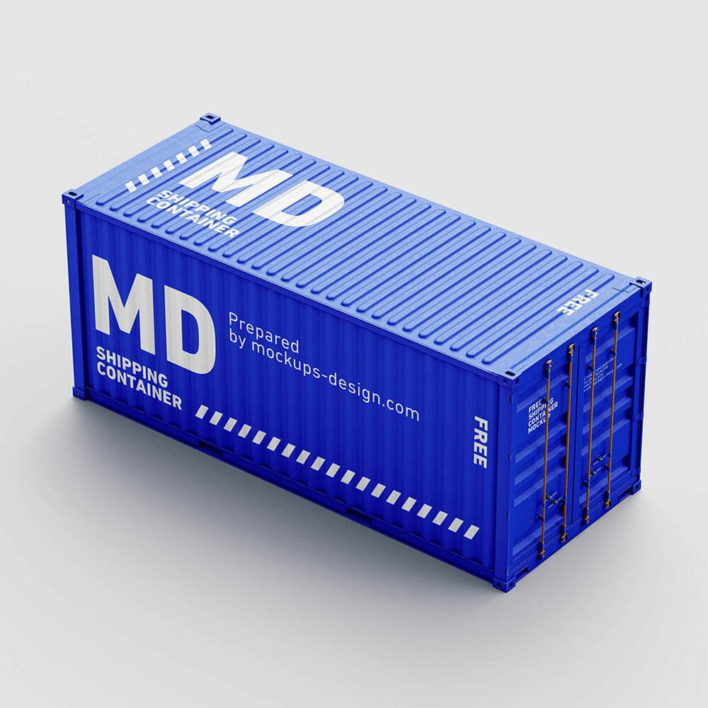 Free Shipping Container Mockup 1 Free Shipping Container Mockup